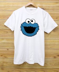 Cookie Monster Cartoon White Tee