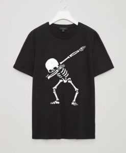 Dabbing Skeleton Black Tee