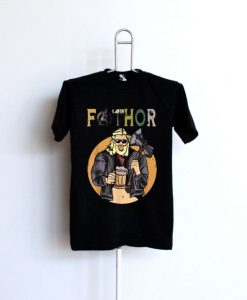 Fathor Fat Father Thor Black T shirt