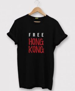 Free Hong Kong black t shirt