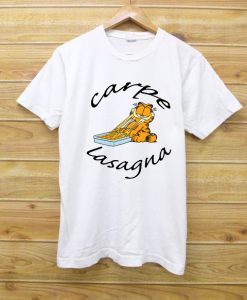 Garfield Carpe Lasagna White Tee