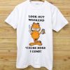 Garfield Look Out White Tee