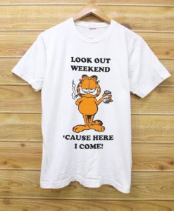 Garfield Look Out White Tee