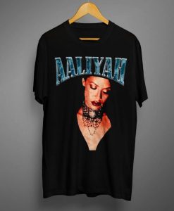 RETRO 90S AALIYAH BLACK T SHIRT