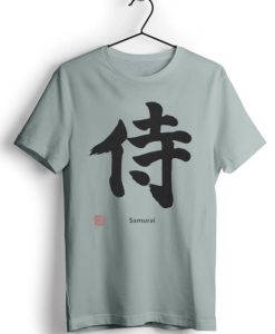 Samurai Black Japanese Grey Tshirt