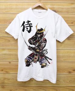 Samurai Illustration Folk Japan Art Men’s Smooth White T shirt