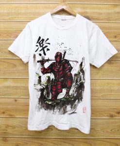 Samurai Pool Deadpool white Men’s t-shirt