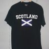 Scotland Distressed Men’s T-Shirt Black