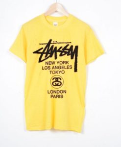 Stussy LS World Tour Yellow Tee