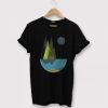 Sunrise Mountain Design Black T shirt