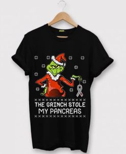 The Grinch Stole My Pancreas Black Tshirt