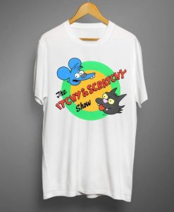 The Itchy and Scratchy Show White T shirt