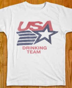 USA Drinking Team White TEE