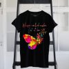 Women’s Butterfly Print Short Sleeve Round Neck T-shirt