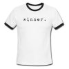 winner ringer black t shirt