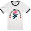 Heartbreaker flower Ringer Black T-shirt