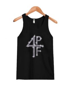 4PF Rhine Stone Logo Black Tank Top