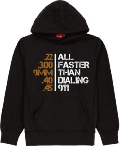 All Faster Than Dialing 911 Gun Men’s Tactical Black Hoodie