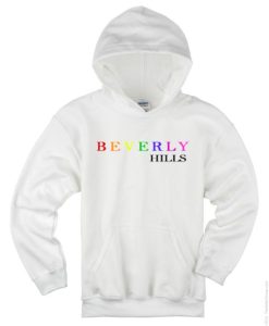 Beverly Hills White Hoodie