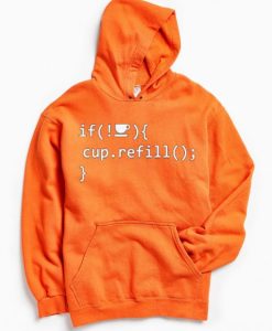 Coffee Refill Code Orange Hoodie