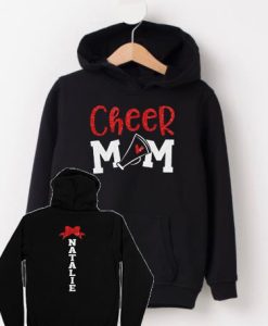 Glitter Cheer Mom Hoodie Twoside