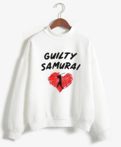 Guilty Samurai Funny Japanese White Sweatshirt