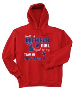 JUST A MICHIGAN GIRL RED HOODIE