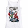 Justice League Drawn Color white tank top