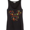 Pumpkin Happy Helloween black tank top