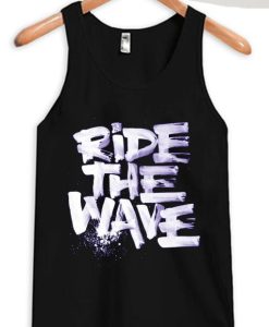 Ride The Wafe Black Tank Top