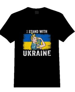 I Stand With Ukraine Support Ukraine Flag T-Shirt