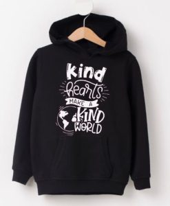 KIND HEART MAKE KIND WORLD Black Hoodie