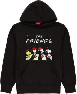 The Christmas Peanuts The Friends Black Hoodie