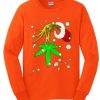 The Grinch Hold Weed Orange Sweatshirt