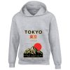 Tokyo Japan Mountain Fuji Grey Hoodie