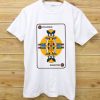 WHITE X Men Wolverine Playing Card Men’s T-Shirt