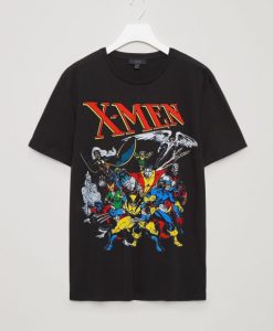 X-Men Classic Heroes on Black T-Shirt