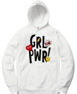 Yeah Girl Power White Hoodie