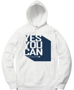 Yes You Can White Hoodie