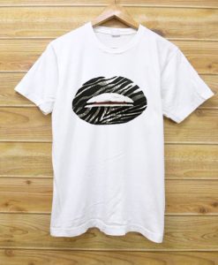 Zebra Lips white t shirt