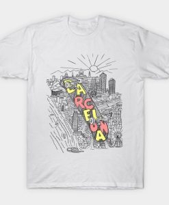 Barcelona Skateboard sketch Classic t shirt