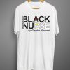 Black Nurse White T shirt