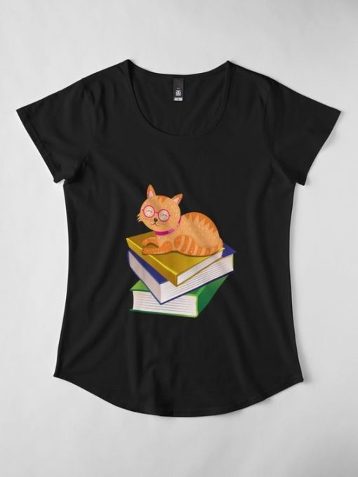 Bucher Liebende Katze t shirt