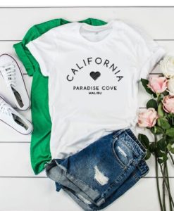 California Paradise Cove Malibu white t shirt