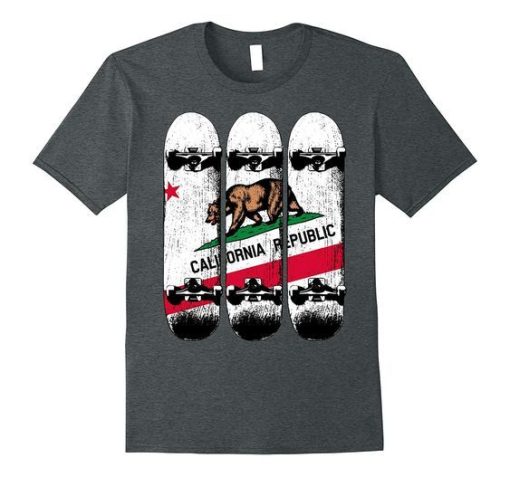 California Republic Skateboard t shirt