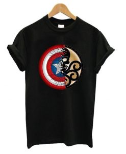 Captain America Harajuku Spider Skull t shirt