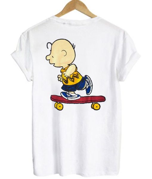 Charlie Brown Skateboard t shirt back