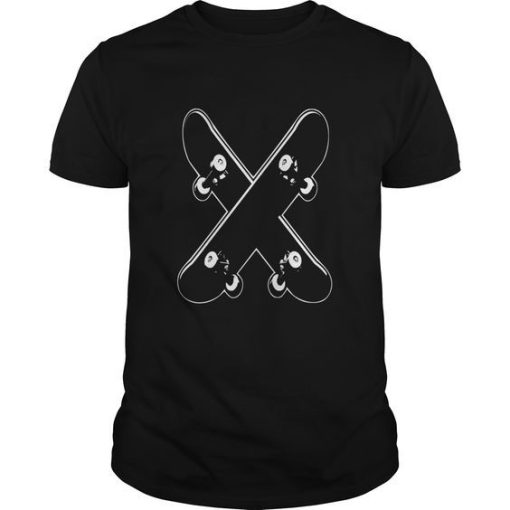 Crossed Skateboards t shirt