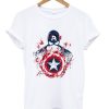 Fashion Marvel Print Captain America t shirt