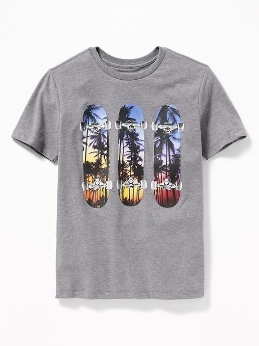 Three Skateboard t shirt